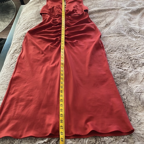 TOPSHOP, Rushed Button Satin Midi Dress - Picture 10 of 10